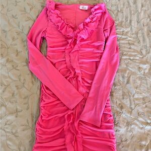 Oh Polly Vibrant Pink Dress